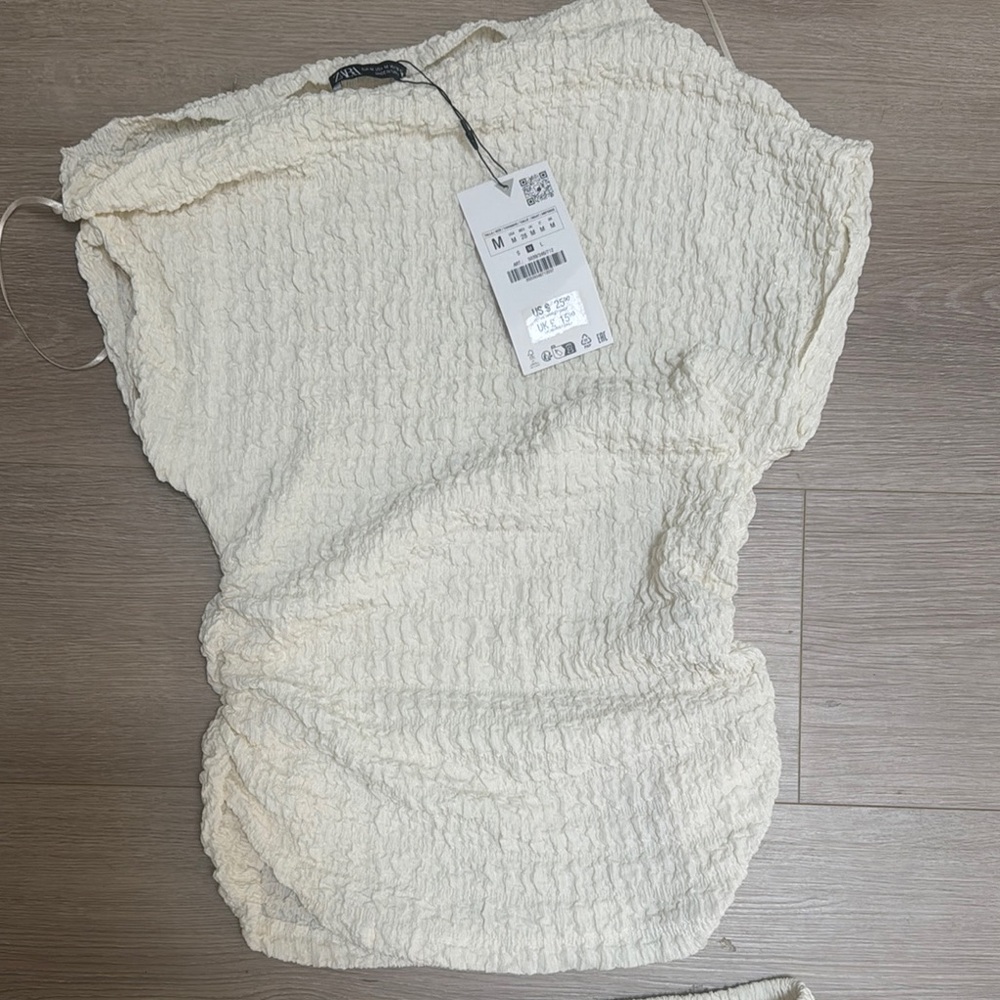 Zara Textured Pants & Asymmetric Top Set - Picture 7 of 8
